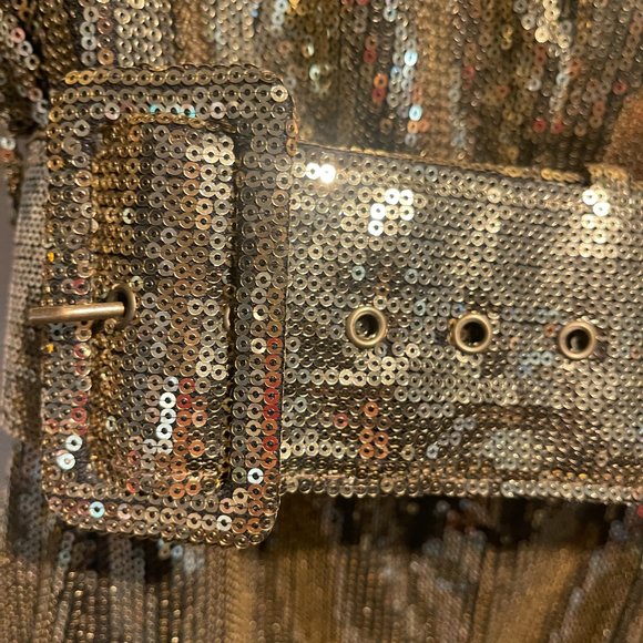 Gold Sequin Blazer - Picture 2 of 6